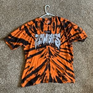 Flatbush Zombies Orange/Black Tie Dye Logo Tee XXL (The Glorious Dead)